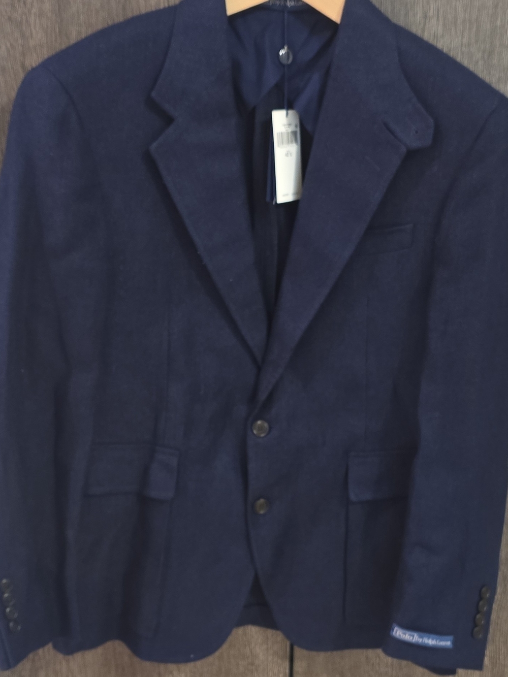 Ralph Lauren Navy Tweed Jacket